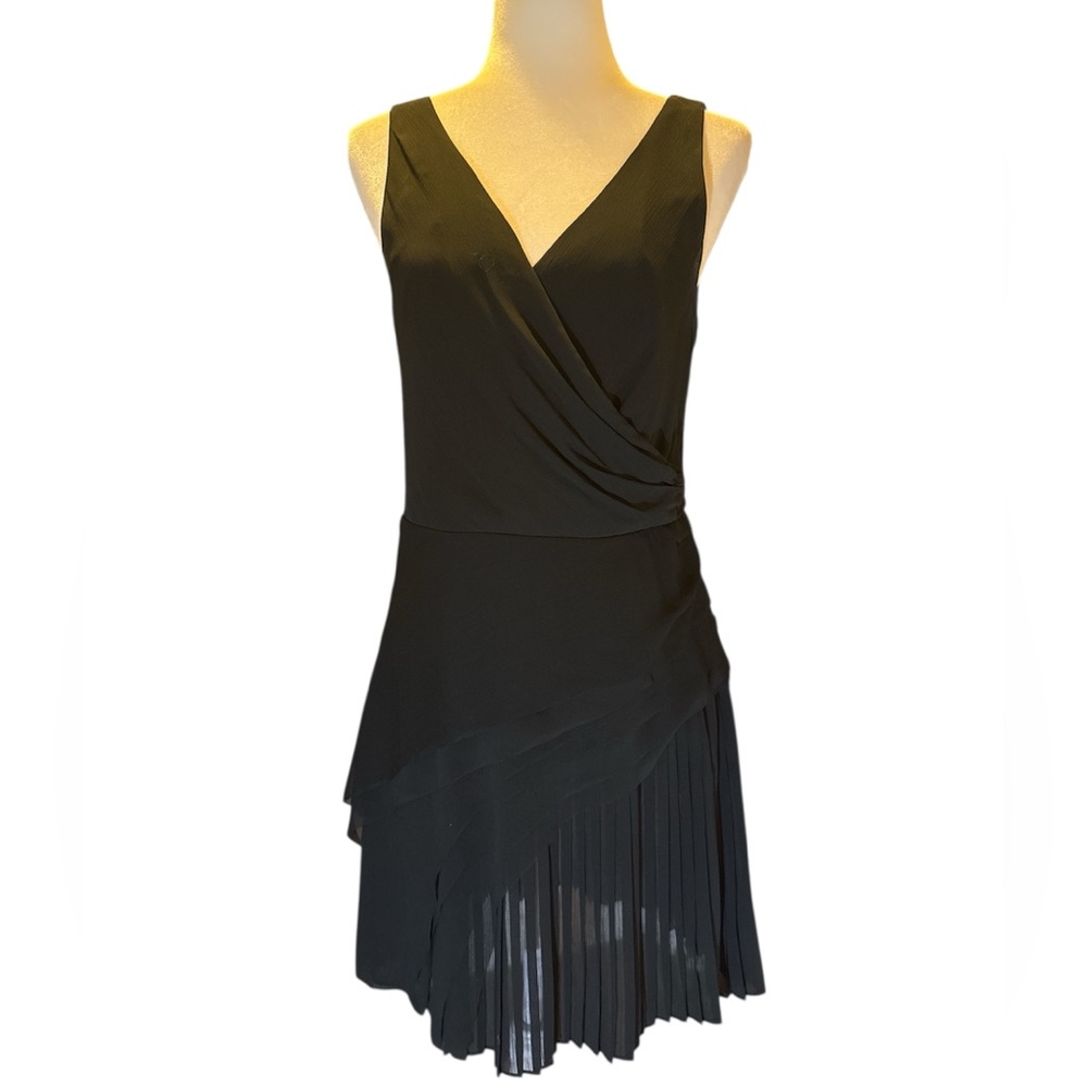 Pleated Vee Dress